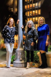 three ladies and a lamppost